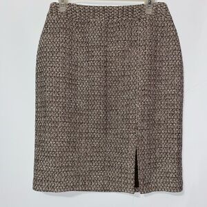 4 ITEMS FOR $20! Brown And Cream Color Tweed Pencil Skirt
